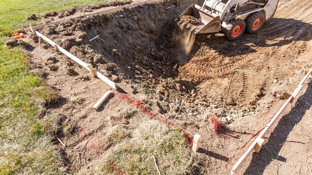 graafwerken of renovaties in de tuin